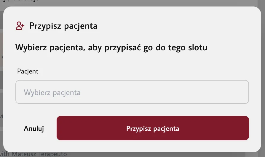 Widok Panelu głównego